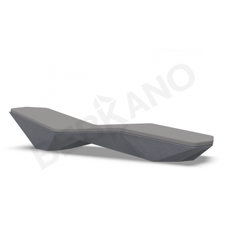 Шезлонг Quaro с подушками Black Granite, Graphite