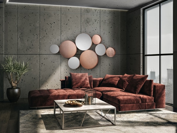 Malmo Зеркало с покрытием розовое золото 165X90 от интернет-магазина IDODOM.RU