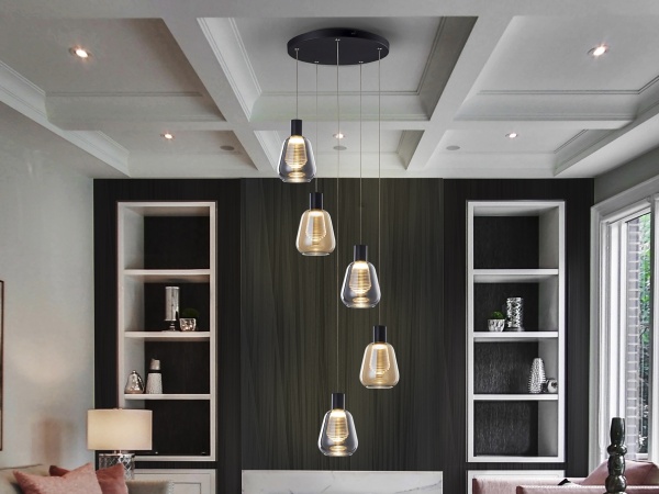 Люстра Carisa 5L черный/золотой D40 от интернет-магазина IDODOM.RU