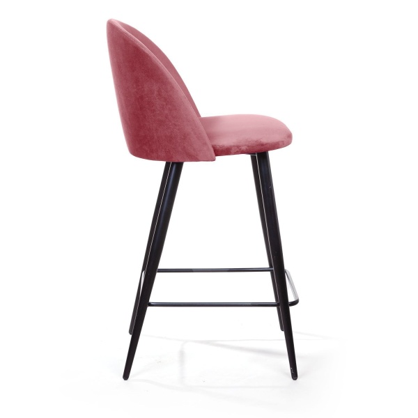 Стул полубарный Thomas, бархат пудровый 15 от интернет-магазина IDODOM.RU