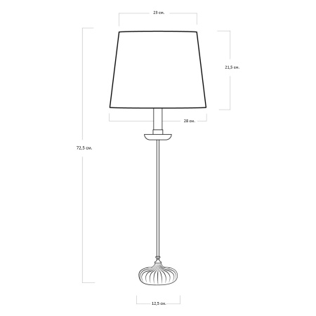 Настольная лампа “Грант” с черным абажуром от интернет-магазина IDODOM.RU
