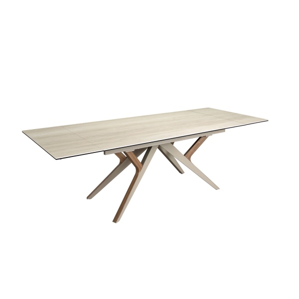 Раздвижной обеденный стол 1155 из керамики, стали и шпона ореха от интернет-магазина IDODOM.RU