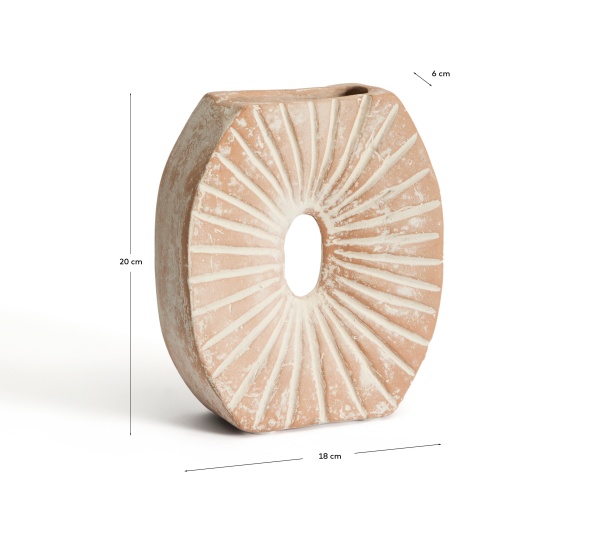 Ваза Valura из папье-маше розового и бежевого цвета 21 см от интернет-магазина IDODOM.RU
