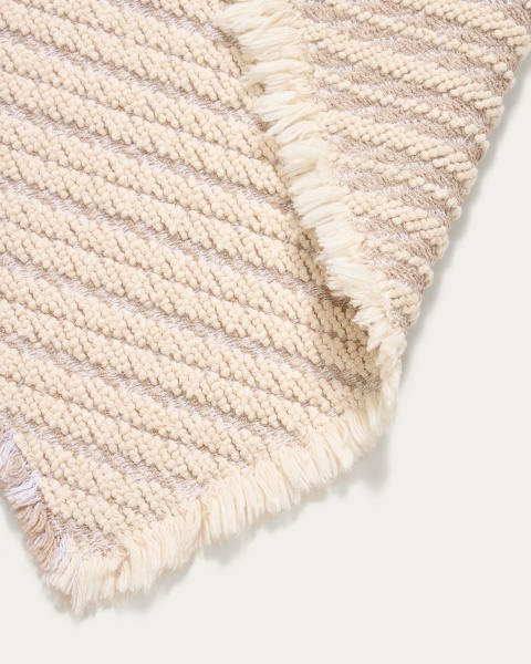 Коврик для ванной Janu из 100% хлопка жаккард цвета экрю 50 x 70 см от интернет-магазина IDODOM.RU