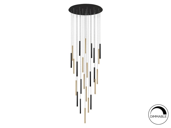 Подвесной светильник Varas 25L черный/золотой от интернет-магазина IDODOM.RU