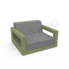 Кресло Quarter lounge с подушками Olive green, Gray