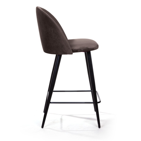 Стул полубарный Thomas, бархат антрацит 14 от интернет-магазина IDODOM.RU