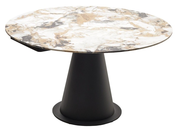 Стол овальный раскладной Ikon (135), керамика глянцевая светлая от интернет-магазина IDODOM.RU