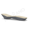 Шезлонг Quaro с подушками Black Granite, Bone Brown