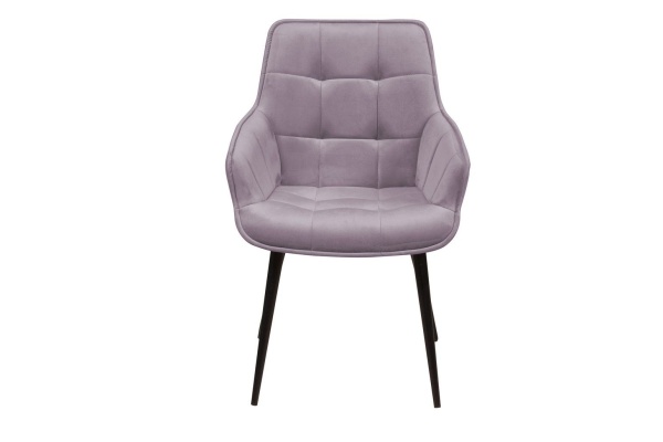 Стул с подлокотниками Capri, бархат светло-серый 26 / опора конус от интернет-магазина IDODOM.RU