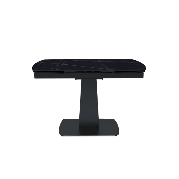 Стол раскладной Vega (120+30+30), бронированная керамика 12 мм, матовая Black Gold от интернет-магазина IDODOM.RU