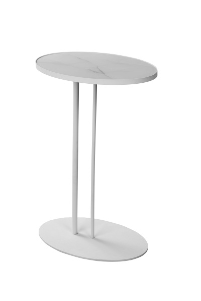 Журнальный столик Stone овальный 015, белый (арт. 015 А015.2 D01) от интернет-магазина IDODOM.RU