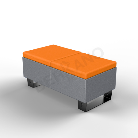 Скамейка Brick 120 Black Granite, Orange