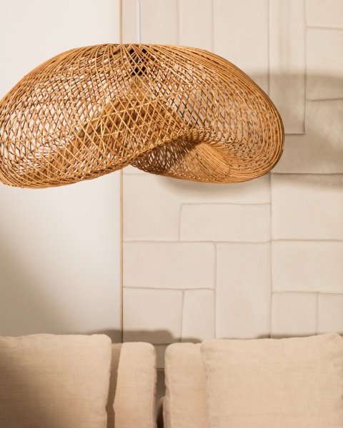 Isora Абажур подвесного светильника из ротанга 81 x 56 см от интернет-магазина IDODOM.RU