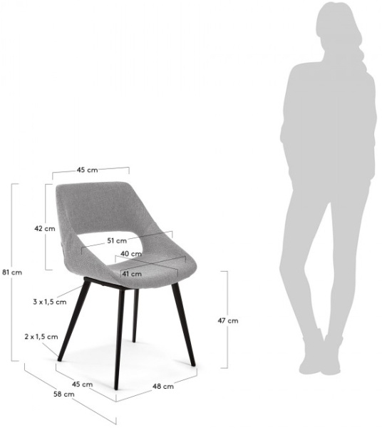 Стул Hest светло-серый от интернет-магазина IDODOM.RU