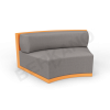 Диван полукруглый Fame с подушкой Orange, Graphite