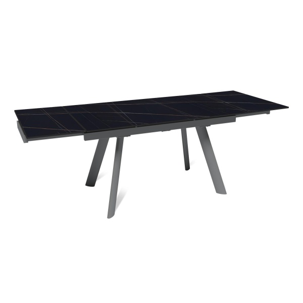 Стол раскладной Stone (140+40+40), керамика матовая Black Gold от интернет-магазина IDODOM.RU