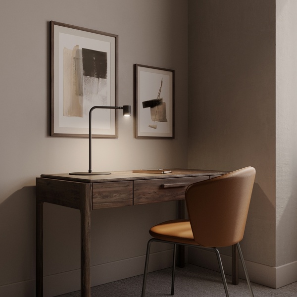 Настольная лампа Tea черный металл/черный мрамор от интернет-магазина IDODOM.RU