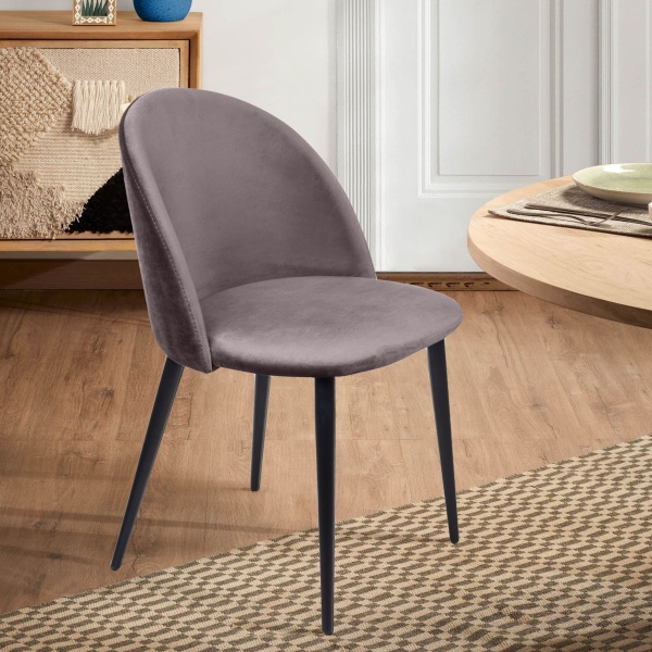 Стул Thomas, бархат антрацит 14 от интернет-магазина IDODOM.RU