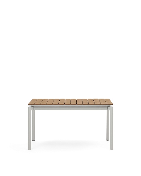 Уличный раздвижной стол Canyelles из полистирола и алюминия светло-серого цвета, 140 (200) x 90 от интернет-магазина IDODOM.RU