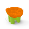 Кресло SLON Kids Spring Green, Orange