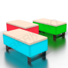 Скамейка Brick 120 Snow White RGB, Milk
