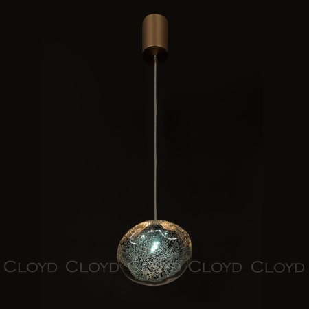 Подвесной светильник Cloyd VOCAL-A P1 / латунь - синее стекло (арт.11347) от интернет-магазина IDODOM.RU