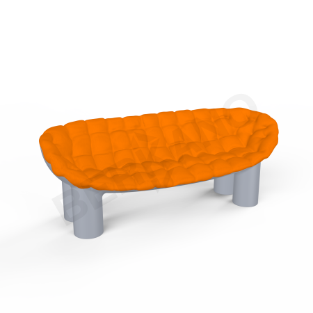 Диван SLON Concrete Gray, Orange