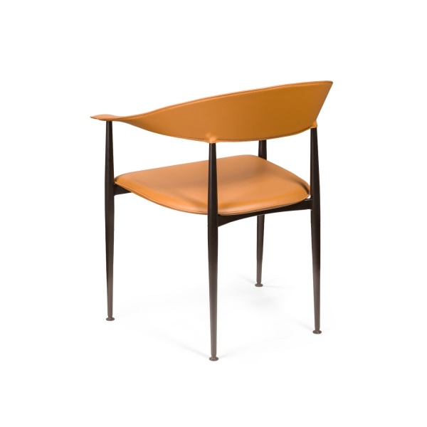 Стул с подлокотниками Rotti, кожа коричневый от интернет-магазина IDODOM.RU