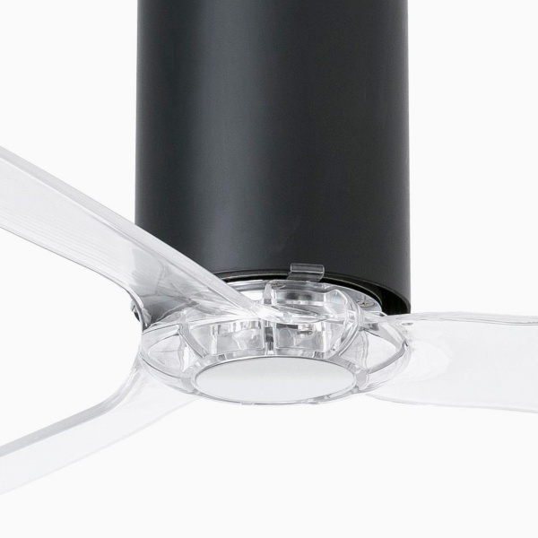 Матово-черный / прозрачный потолочный вентилятор Mini Tube Fan от интернет-магазина IDODOM.RU