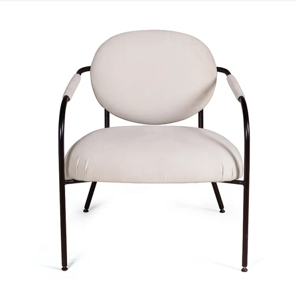 Лаунж кресло EGO, велюр белый от интернет-магазина IDODOM.RU