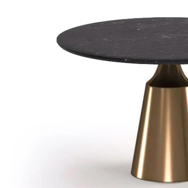 Стол круглый Lucas 100, керамика матовая, черная от интернет-магазина IDODOM.RU