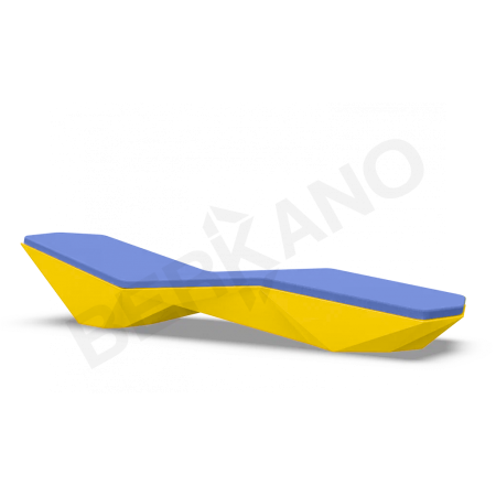 Шезлонг Quaro с подушками Yellow, Navy