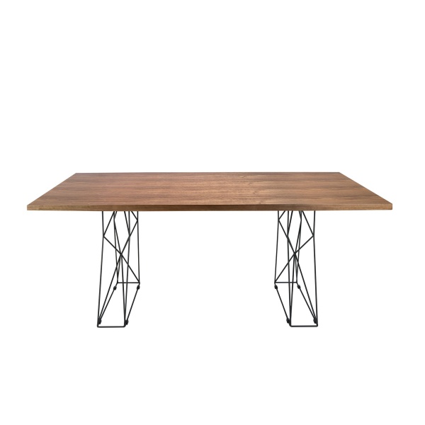 Прямоугольный обеденный стол MI2007T/1107 с ножками из черной стали от интернет-магазина IDODOM.RU