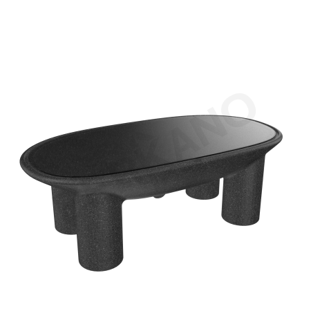 Стол SLON со стеклом Black Granite