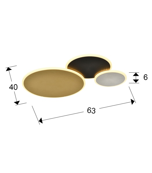 Umbra Потолочный светильник черный/золотой/белый от интернет-магазина IDODOM.RU