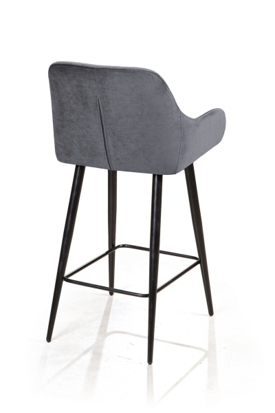 Стул полубарный Robert поворотный 360 градусов, бархат серый 27 от интернет-магазина IDODOM.RU