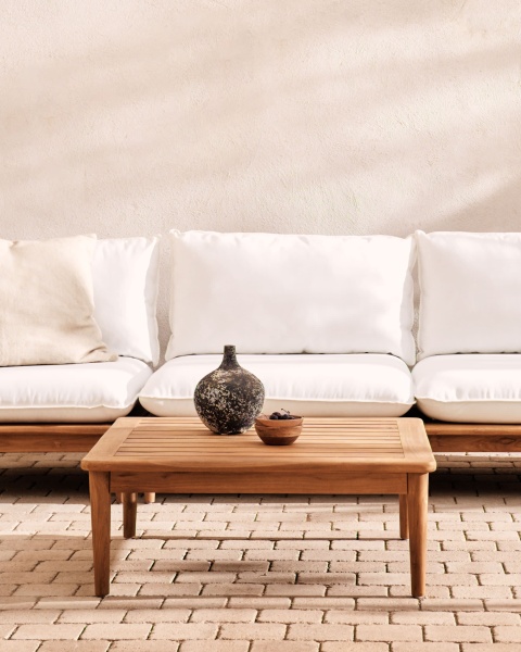 Portitxol Журнальный столик из массива тикового дерева 80 x 80 см от интернет-магазина IDODOM.RU