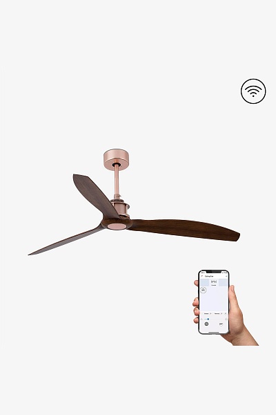 Потолочный вентилятор Just Fan медный/деревянный от интернет-магазина IDODOM.RU