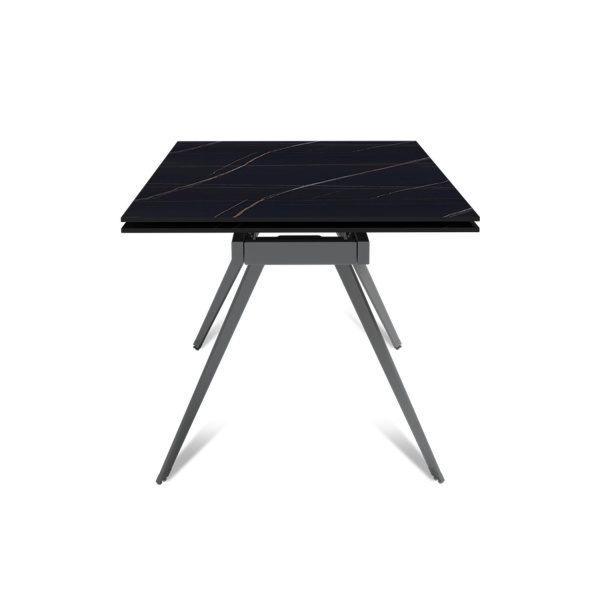 Стол раскладной Rhein (160+40+40), керамика матовая Black gold от интернет-магазина IDODOM.RU