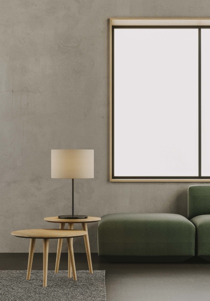 Настольная лампа Hedra черный металл / черный мрамор + абажур 801011/31 от интернет-магазина IDODOM.RU