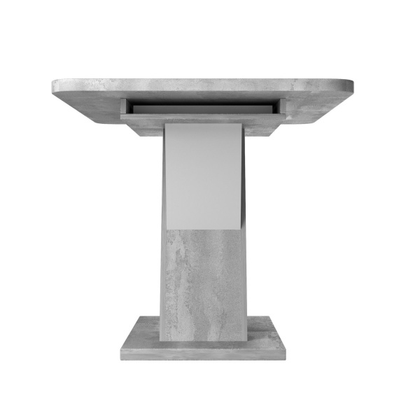 Стол раскладной Bruno (120+40) цемент светлый/белый бриллиант от интернет-магазина IDODOM.RU