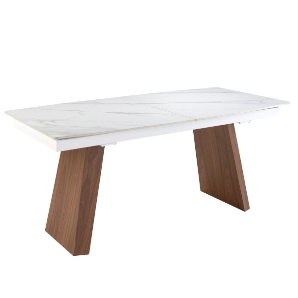 Раздвижной обеденный стол 1134/DT980 из керамики в мраморной отделке от интернет-магазина IDODOM.RU