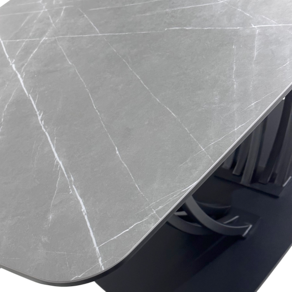 Стол обеденный Ring (160+40+40) керамика матовая серая от интернет-магазина IDODOM.RU