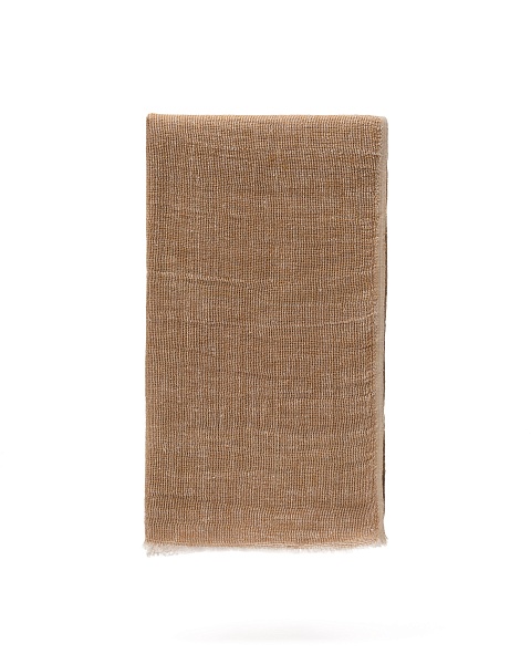 Плед Sanae терракотовый 100% лен с бахромой 130 x 170 см от интернет-магазина IDODOM.RU