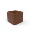 Кашпо Cubo 50 коричневого цвета