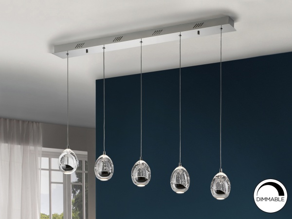 Подвесной светильник Rocio LED 5L хром от интернет-магазина IDODOM.RU