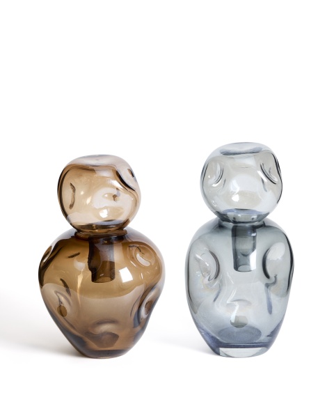 Ваза Olivet из серого стекла 32,5 см от интернет-магазина IDODOM.RU