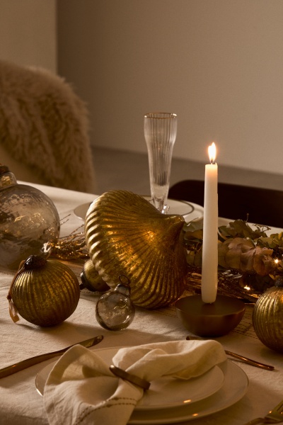 Подвесное украшение Raj из переработанного золотого стекла, 20 см от интернет-магазина IDODOM.RU