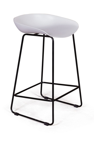 Стул полубарный Leo пластик белый от интернет-магазина IDODOM.RU